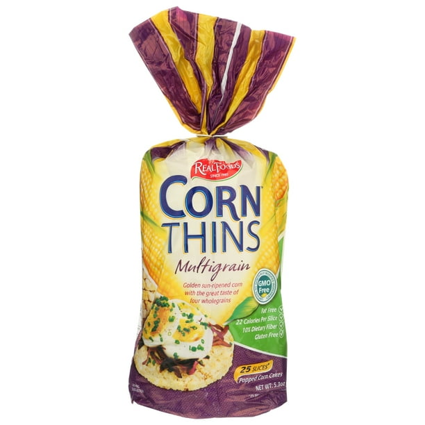 Real Foods Organic Corn Thins Multigrain, 5.3 Oz