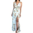thumbnail image 1 of Robes de Bal pour Femmes Dos Nu à Fleurs à Col en V Coupe Ajustée Fendue Robe Maxi Blanche Robes de Retour à la Maison, 1 of 7