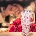 thumbnail image 5 of 40oz Valentines Day Tumbler with Handle and Straw, Birthday Christmas Gifts for Wife Girlfriend Bride, Stainless Steel Travel Mug Water Bottle, Heart Vacuum Insulated Cup, 5 of 6