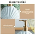 thumbnail image 3 of Simple Style Shell-shape Ceramic Pump Bottle Ceramic Soap Dispenser Bottle, 3 of 3