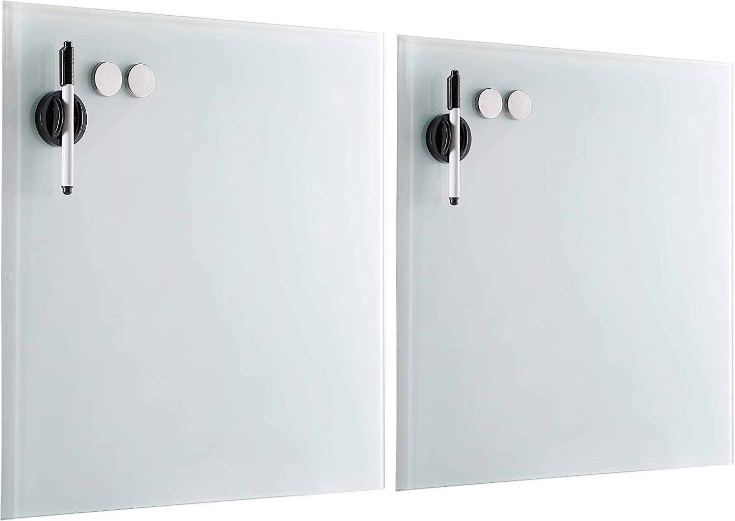 2Pack Glass Dry Erase Board for Walls, Offices, Meeting Rooms
