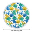 thumbnail image 2 of 100Fens Round Printed Microfiber Beach Towel Super Lightweight Colorful Bath Towel Sandproof Beach Blanket Beach Mat Multi-Purpose Towel For Travel Swimming Pool, 2 of 5