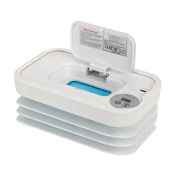 HIBIBUD Baby Wipe Warmer - Cordless Wipe Warmer | Baby Wet Wipes Warmers | Foldable Wipes Warmers Dispenser | Usb Rechargeable Charging Babies Product for Business Trips Camping Car Traveling