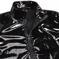 thumbnail image 7 of Men Sexy Leather Shirt, Plus Size S-7XL, Glossy PVC Leather, Full Zipper, Shiny Latex Long Sleeve Coat for Male, 7 of 7