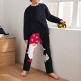 thumbnail image 5 of Wukai Love You Mom Print Teenagers' Pajama Pant Sleep Pajama Lounge Pant PJ Bottoms with Pockets and Button Fly(Available in Big & Tall)-XS(5-6), 5 of 6