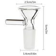 thumbnail image 2 of 4PCS 14mm Heat-Resistant Borosilicate Glass Funnel , Mini Bowl Piece with Handle for Home Kitchen, 2 of 6