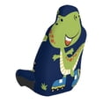 thumbnail image 3 of Picia Dino Playing Roller Skate Print Waterproof Sweating Car Seat Cover for Post Gym Workout, Running, Beach and Hiking, Universal Fit Anti-Slip Bucket Seat Protector, 3 of 5