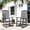 Grey, variant on FOOWIN Patio Slat Rocking Chair Set of 2, HDPE Plastic Weather Resistant Porch Rocker, Brown