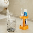 thumbnail image 4 of Dorm Room Toothbrush Holder Stand with Cover Cups, 4-Slot Toothpaste & Dental Organizer, 4 of 6