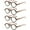 4 Pairs of Coffee, variant on Women Thick Retro Small Round Reading Glasses Fashion Trendy Personalized Presbyopic Glasses Plastic Readers +2.50