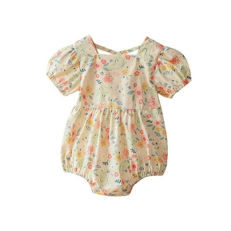 

Jdefeg Floral Dress 3 4 Sleeve Baby Girls Short Bubble Sleeve Floral Romper Outfit Clothes Short Sleeve Romper Toddler Girl Baby Layette Set Baby Layette Set Yellow 73