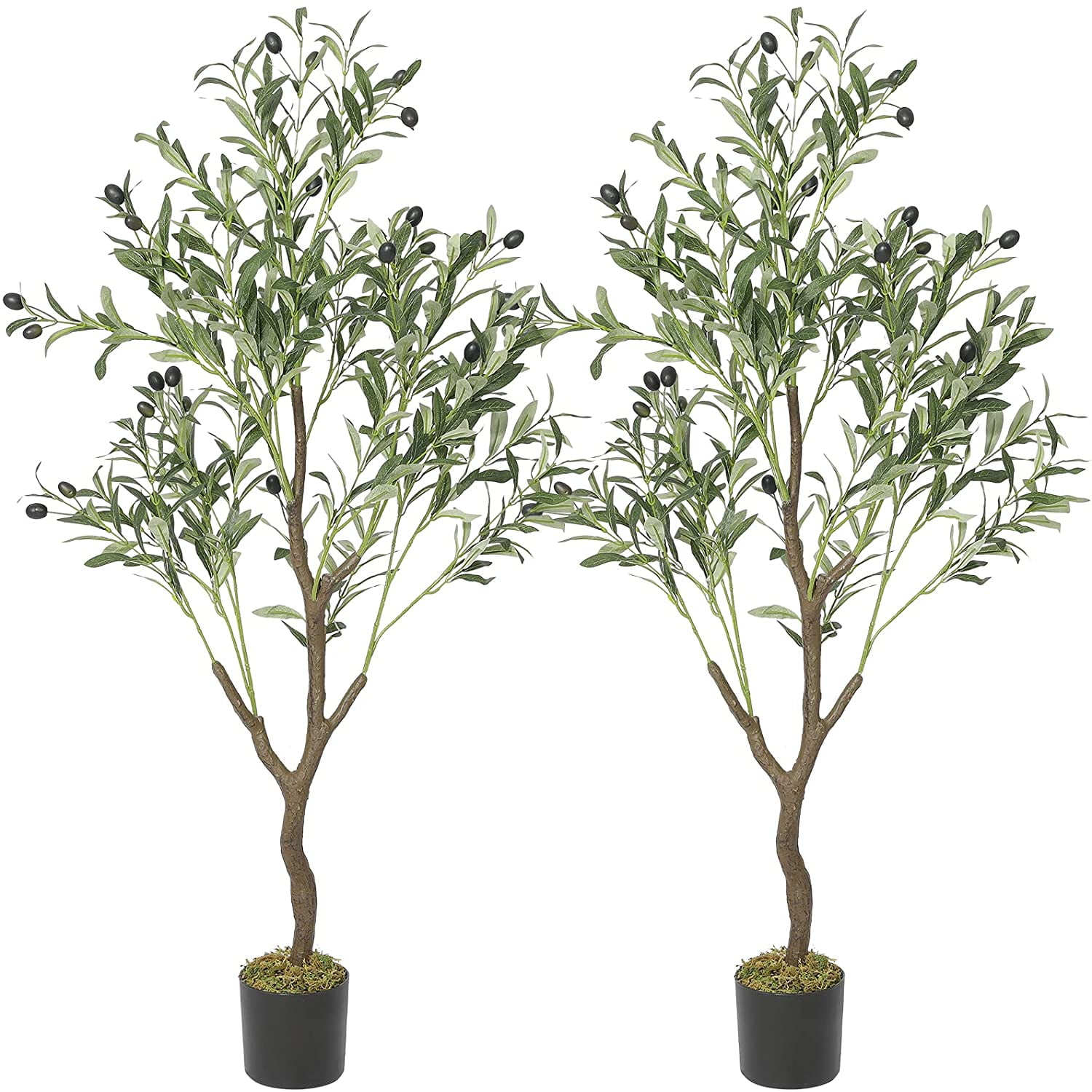 Viagdo Artificial Olive Tree Faux Plant 4ft Tall Fake Olive Silk Tree