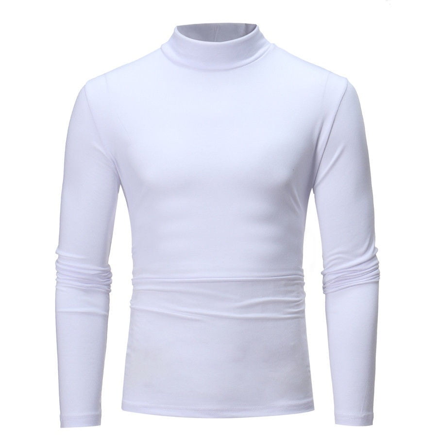 roll neck t shirt mens
