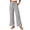 Gray-pants, variant on Women Wide Leg Lightweight Pants, High Waisted Soft Split Hem Beach Summer Pants, Outdoor Drawstring Elastic Waist Trousers, S-3XL