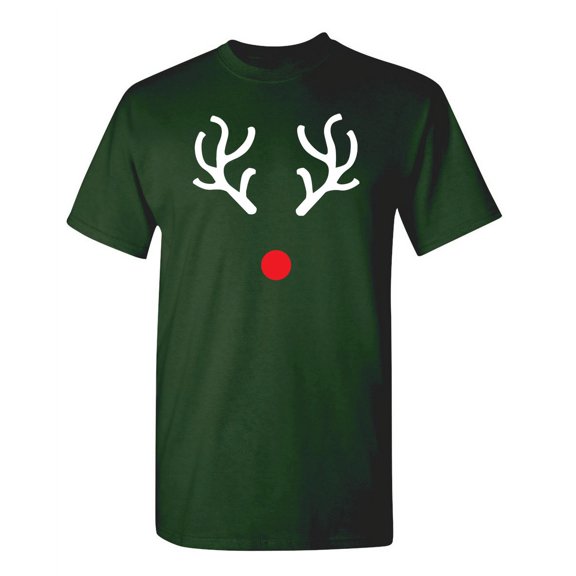 Reindeer Antlers Novelty Humor Graphic Tees Men Animal Lover Hilarious Funny SarcasticT Shirt