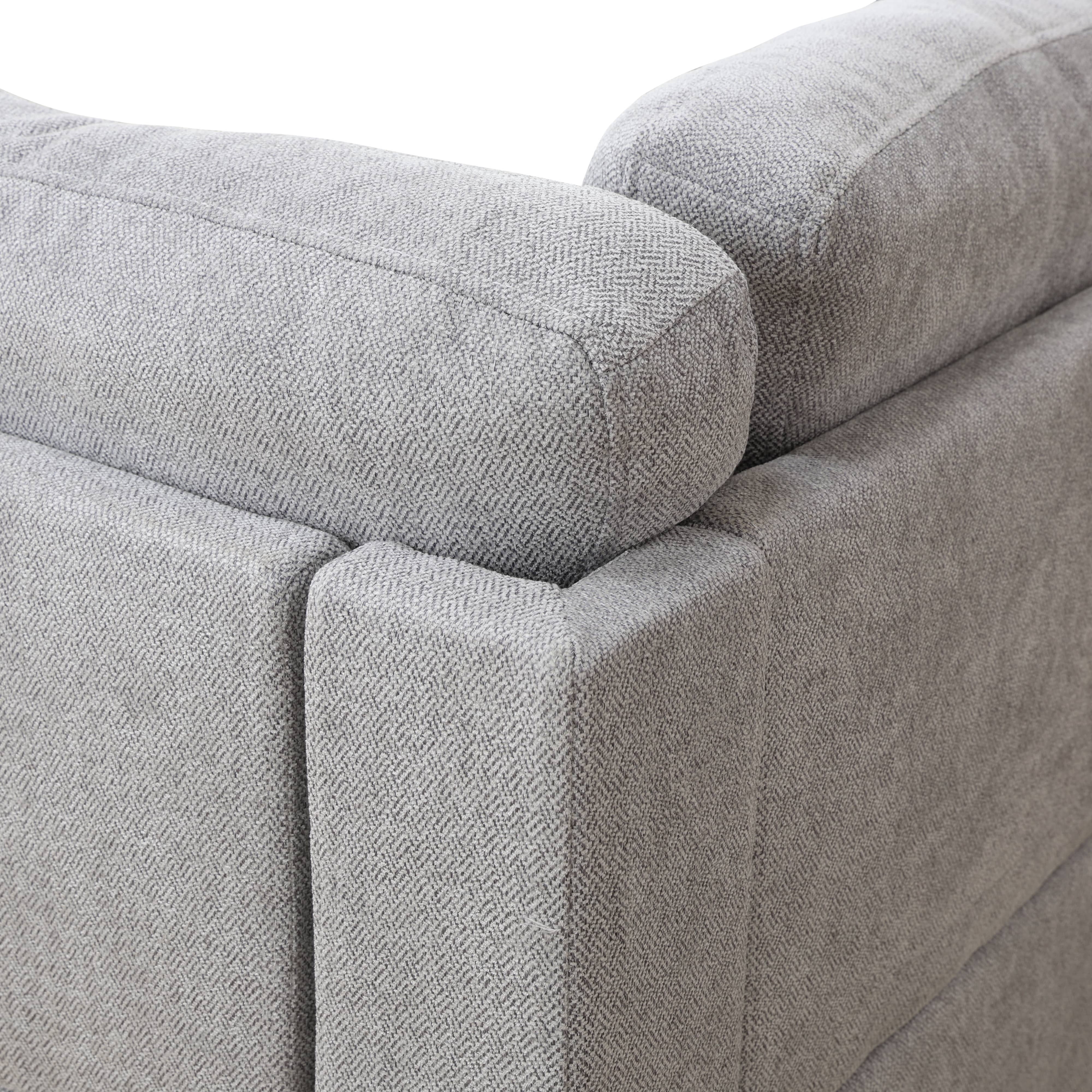 MAYEERTY 118" Flannel 8-Piece Soft Skin Free Splicing Living Room Sofa Set,Gray