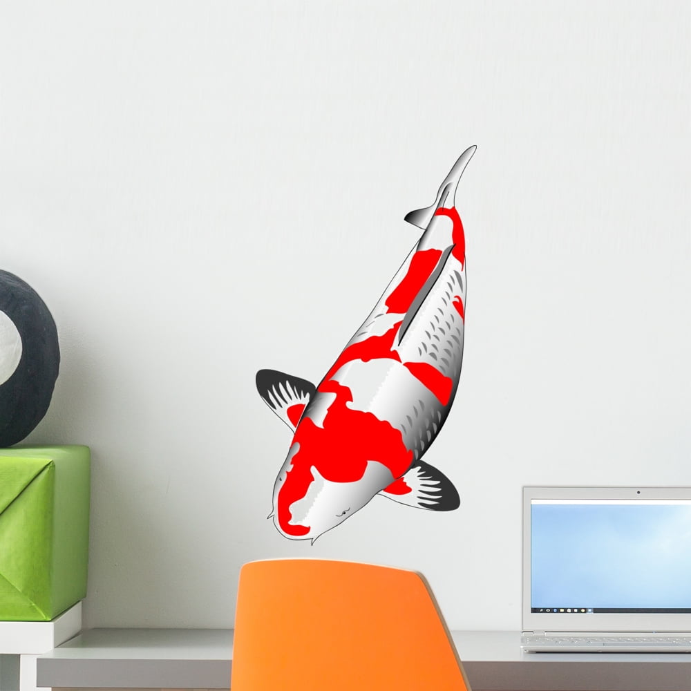Kohaku Koi Wall Mural by Wallmonkeys Peel and Stick Graphic (18 in H x