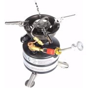 Camping Outdoor Mini One-Piece Multi-Fuel Camp Gasoline Stove Burner BRS-12A Lightweight Portable Kerosene Oil Stoves for Cookout BBQ Fishing Picnic