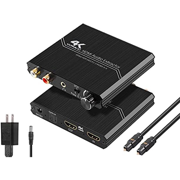4K60HZ HDMI Audio Extractor, HDMI 2.0b Audio Splitter Converter, HDMI