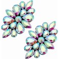 thumbnail image 6 of 2 Pcs Flower Rhinestone Appliques 4.13x2.67inch Color Alloy Glass Rhinestone Sewing Patches Decorations for Wedding Dress Coat Pants Hats Appliques Garment Accessories Rhinestone Crystal, 6 of 9