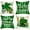 Lucky Day, variant on St Patricks Day Clover Decorative Throw Pillow Cover 16x16 Set of 4, Black White Buffalo Plaid Check Lucky Charms Shamrock Outdoor Pillowcase, Spring March Hat Gift Cushion Case Home Decor