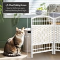 thumbnail image 4 of Neatifyes 2 ft. Short Fiber Weave Folding Screen - White - 4 Panels, 4 of 7