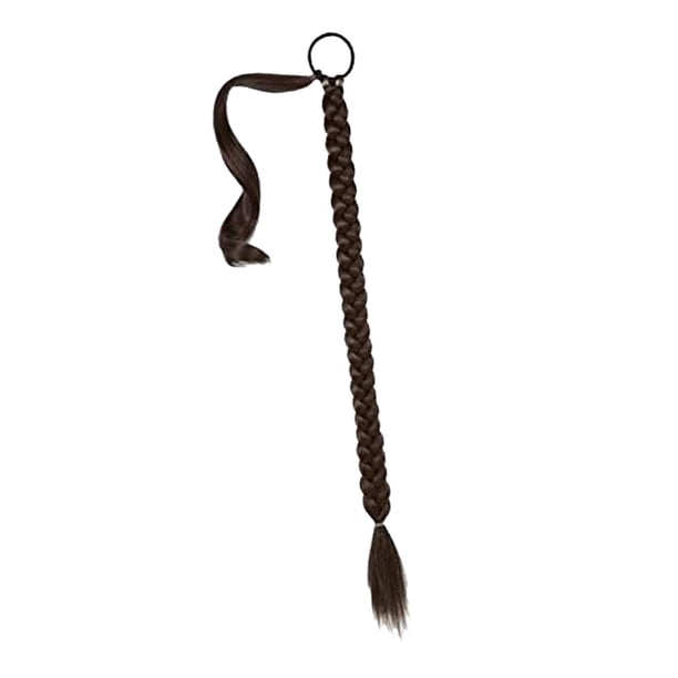 pulgadas de largo Wrap Around Ponytail Extension Extensión de cabello sintético para mujeres Marrón Negro Zulema Extensión de cola de caballo trenzada