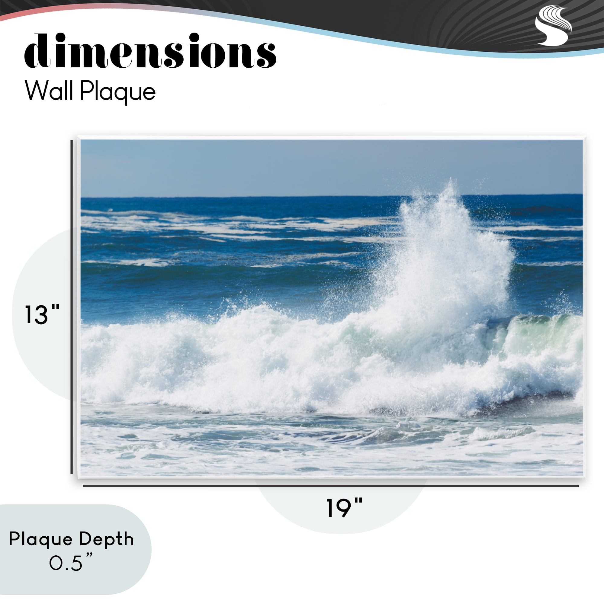 Stupell Industries Crashing Waves Splash Wall Plaque Art, design by JLM Photographs