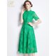 thumbnail image 1 of H Han Queen-vestido de encaje elegante para mujer, Vestidos de noche de fiesta de serie Simple, Vestidos casuales de oficina ahuecados, moda de verano 2024, 1 of 5