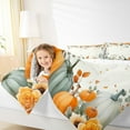 thumbnail image 4 of Manfei Teens Cartoon Pumpkin Bedding Comforter Set, Fall Autumn Leaf Twin Comforter Sets, Harvest Thanksgiving Day Reversible Bedding Set, Luxury Bedroom Decor, 2 Pieces, 4 of 8