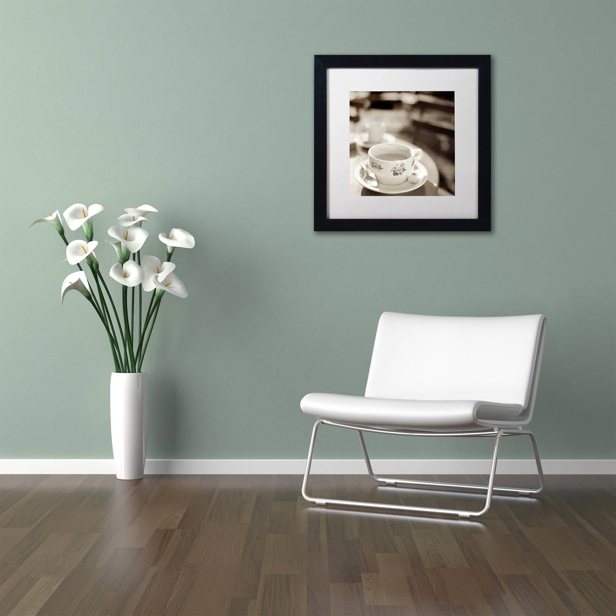 Trademark Fine Art "Jardin du Luxembourg II" Canvas Art by Alan Blaustein, White Matte, Black Frame