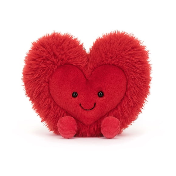 Jellycat Amuseables Beatie Heart Large Stuffed Animal, 9 inches | Red Plush Toy | Valentine's Day Gift
