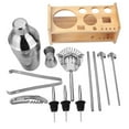 thumbnail image 2 of Juego de coctelera de acero inoxidable, 13 piezas Juego de coctelera de acero inoxidable Kit de cóctel Características de vanguardia, 2 of 12