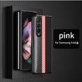 thumbnail image 2 of Dteck case for Samsung Galaxy Z Fold4,Shockproof Carbon Fiber Pattern Hard PC Case Slim Lightweight Cover for Galaxy Z Fold4 5G,Pink, 2 of 7