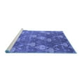 thumbnail image 2 of Ahgly Company Machine Washable Indoor Square Oriental Blue Industrial Area Rugs, 8' Square, 2 of 4