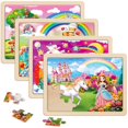 thumbnail image 1 of Puzles de madera SYNARRY Unicorn Princess Fairy para niñas de 3 a 6 años, 1 of 7