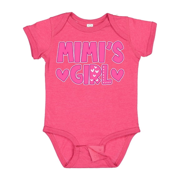 Inktastic Mimi's Girl Pink with Hearts Girls Baby Bodysuit