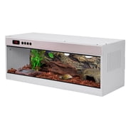 Tempered Glass Reptile Habitat 39"x16"x16", Ventilation Terrarium Tank, Breeding Enclosure for Geckos Tortoises(Dual Temperature Control)
