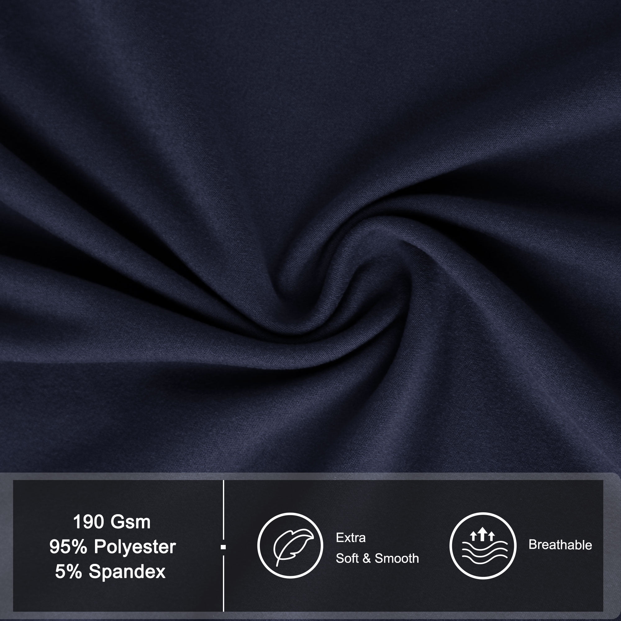 Unique Bargains Solid 1/2/3 Seater Sofa Cover Stretch Couch Slipcover Navy