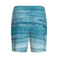 thumbnail image 7 of Daiia Teal Turquoise Fluid Stripes Mens Woven Stretch Pajama Short,Short Pajama Pants-Small, 7 of 7