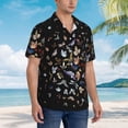 thumbnail image 5 of Balery Butterfly1 Print Men's Hawaiian Shirts Short Sleeve Beach Shirt Relaxed Fit Vacation Button Down Shirts-Small, 5 of 9