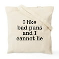 thumbnail image 2 of CafePress - I Like Bad Puns Tote Bag - Unisex Canvas Tote Bag, Beige, 1-Piece, 2 of 8