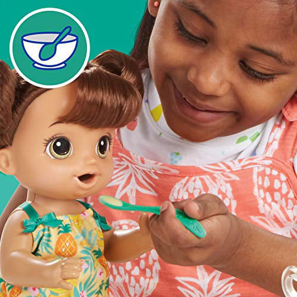 Baby Alive Magical Mixer Doll, Tropical Treat with Blender Accessories, Brown Hair, Ages 3 and Up