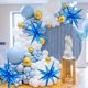 thumbnail image 5 of Globos estrella Wrbin de papel aluminio azul de 27" y 22" - 8 piezas, 5 of 7
