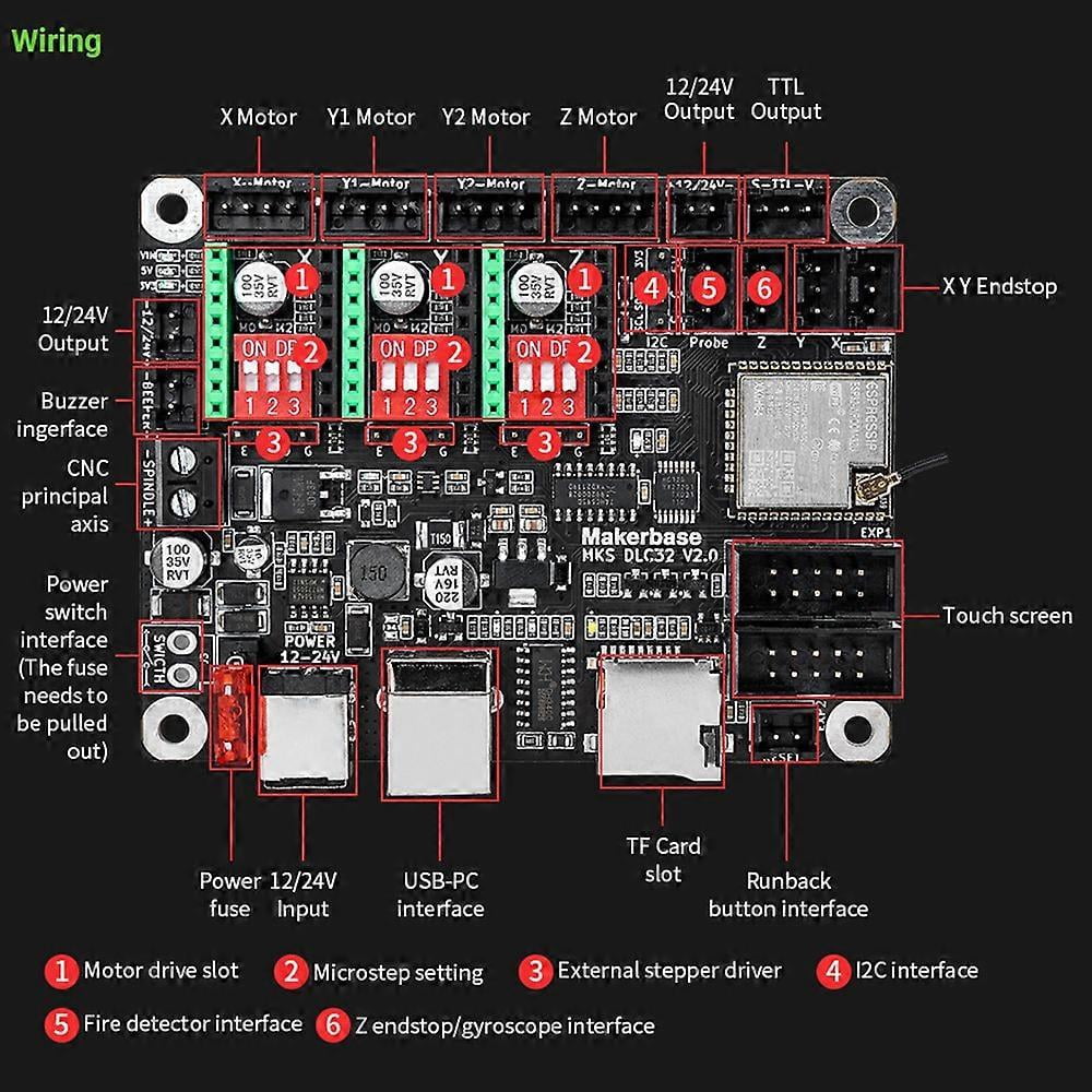MKS DLC32 V2.0 Offline Control 32Bits ESP32 WIFI GRBL TFT Desktop Lasering Engraving Machine DIY Un