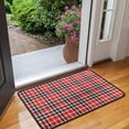 thumbnail image 2 of Red Black White Checkerboard Checkered Pattern Door Rugs,Washable Non Slip Door Mats Indoor,Decorative Door Mats,Entry Mat Indoor for Entrance,Bedroom,Kitchen,Bathroom,30"x17", 2 of 6