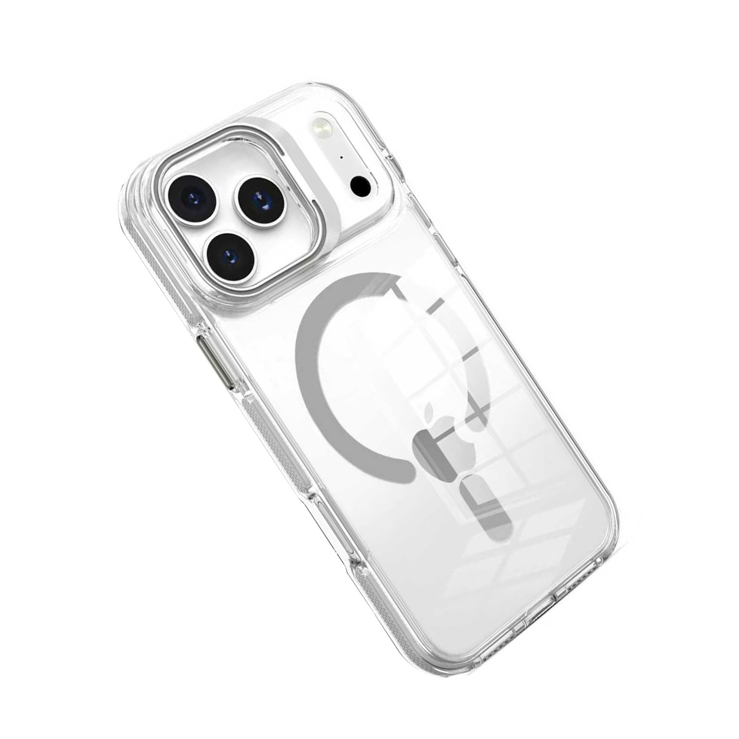 Clear Camera Stand Cover with MagSafe Compatibility for iPhone 17 Pro - Gray