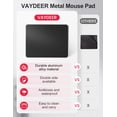 thumbnail image 2 of Mouse Pad Vaydeer 30x24 cm de Aluminio Negro Impermeable, 2 of 7