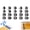Black, variant on Numbered Pencil Toppers Reusable Classroom Pencil Labels for Teacher Organization