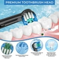 thumbnail image 3 of Replacement Toothbrush Heads Compatible with Braun Oral B, Smart Electric Toothbrush Heads, 16 Pcs (Black), 3 of 5